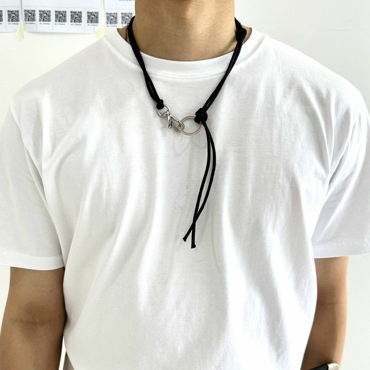 銀扣繩頸鏈 BY ATTENTION-024A