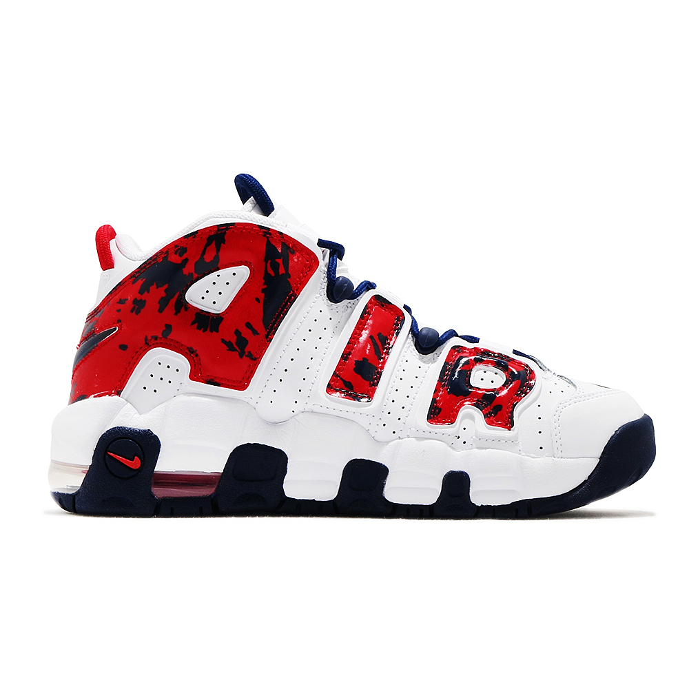 NIKE AIR MORE UPTEMPO GS 白藍紅迷彩大AIR 籃球鞋大童CZ7885-100