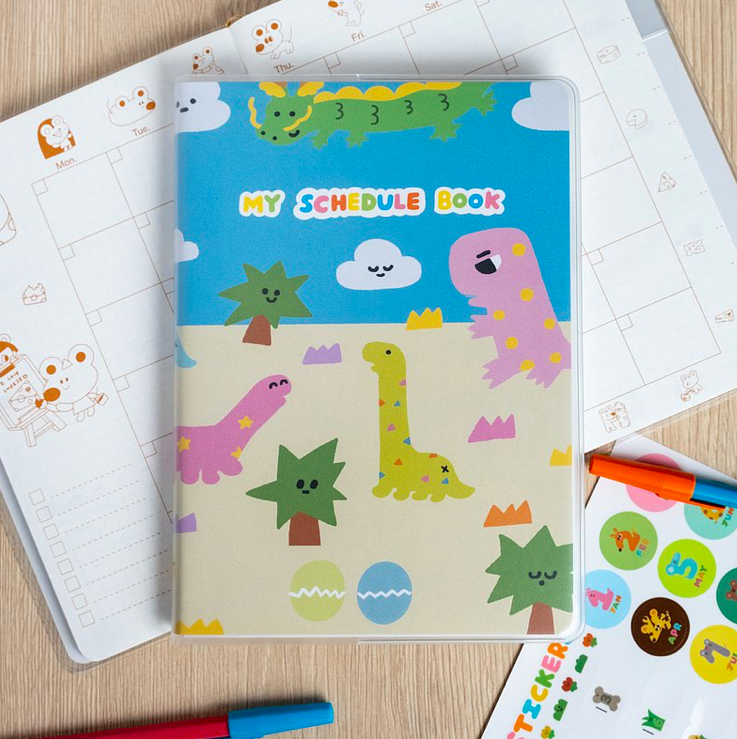 快樂恐龍款 萬年曆 手帳本｜微醺斑比