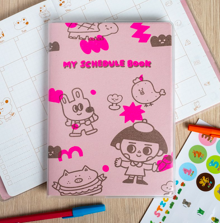 小畫家 孔版印刷特別款 萬年曆 手帳本｜微醺斑比