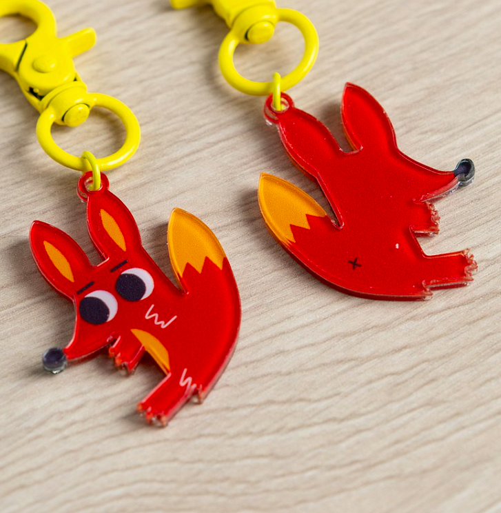 小狐狸 壓克力吊飾 造型鑰匙圈｜ 微醺斑比