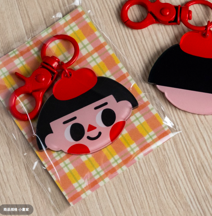 小畫家 壓克力吊飾 造型鑰匙圈｜ 微醺斑比