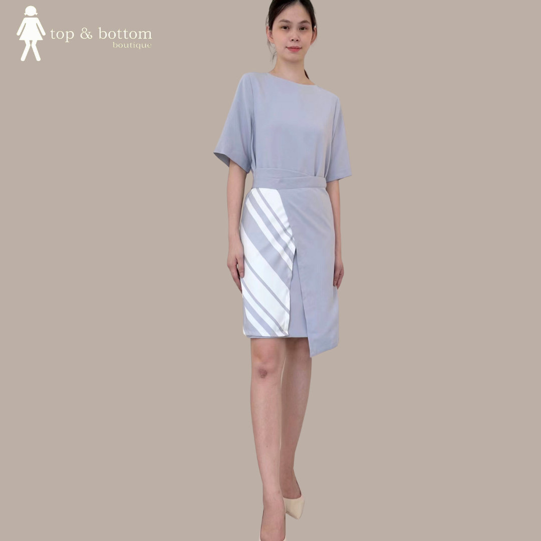 SOLID S/SLEEVE PLAIN DRESS