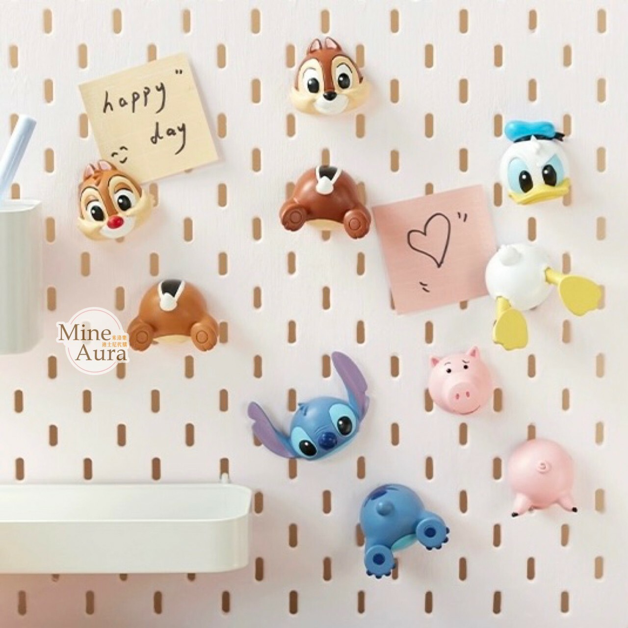 火腿豬 Ham 大頭+屁屁 屁股 造型 磁鐵 2入組 玩具總動員 Toy Story -上海迪士尼樂園