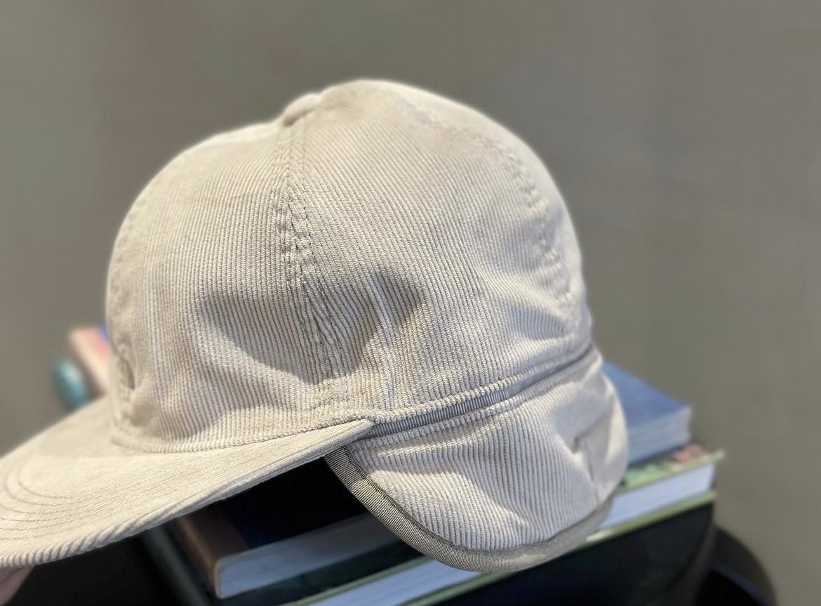 日本TNF 紫標燈芯絨保暖帽