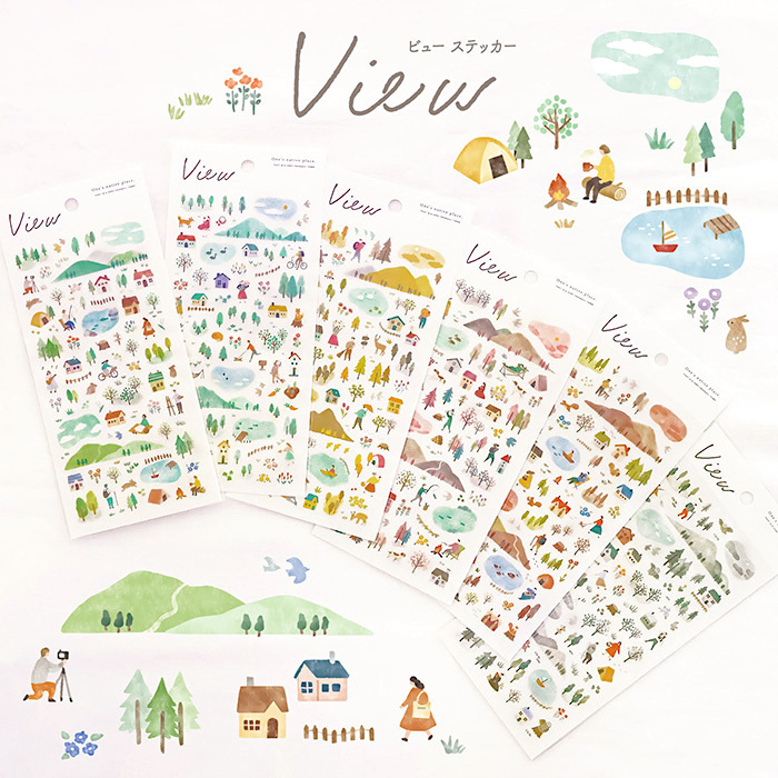 Mind Wave Sticker－View Series (Japanese Stationery Brand)