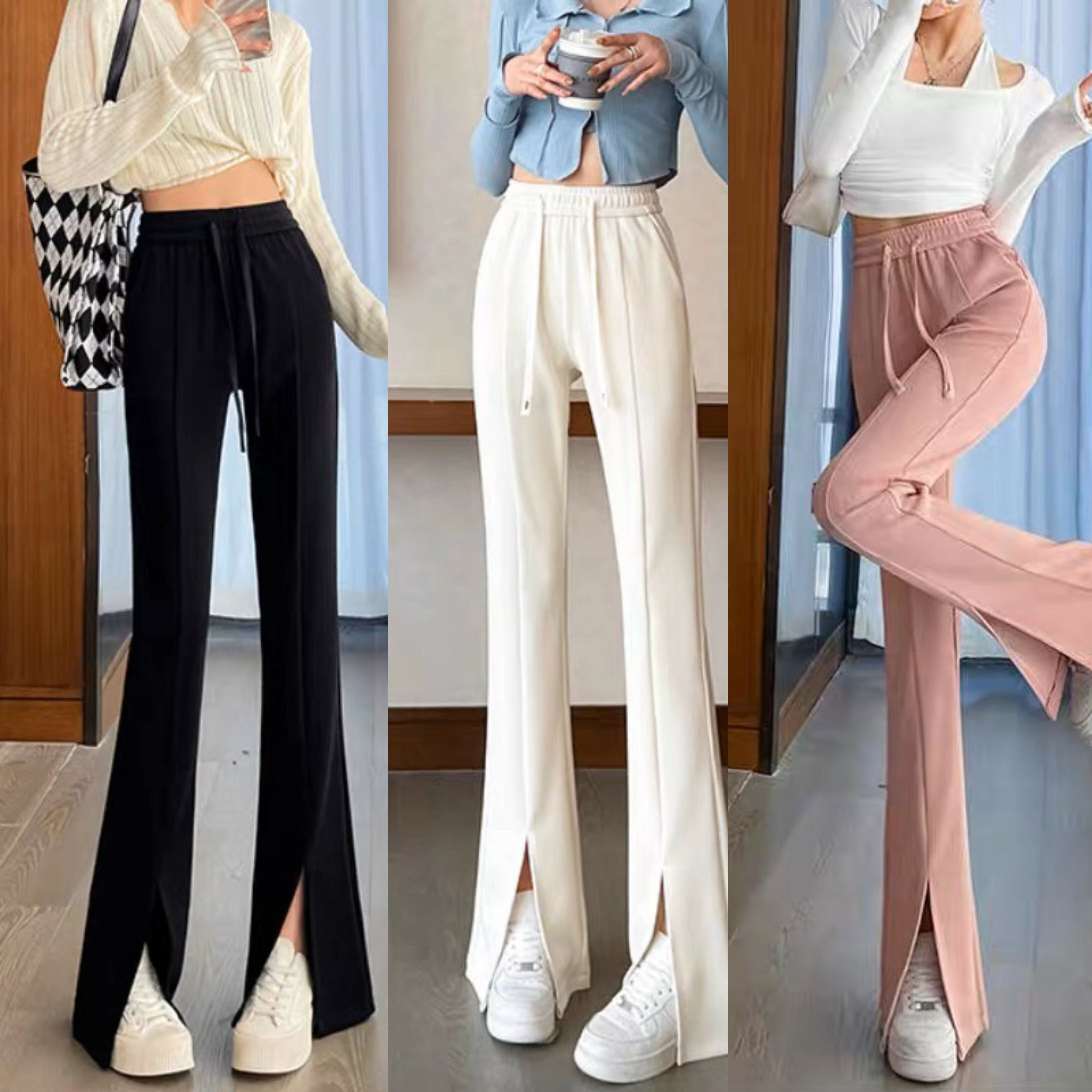 PT23S0958 顯瘦開叉喇吧褲