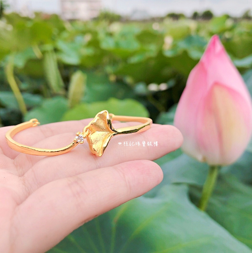 銀來杏福 黃金手環