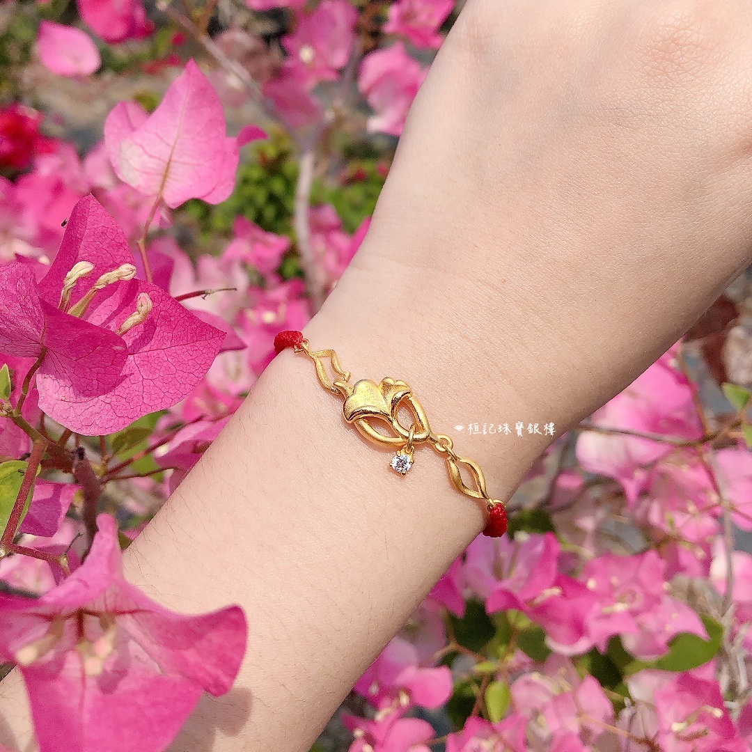 優雅銀杏/杏福連鍊來/平安杏福 編織金手鍊