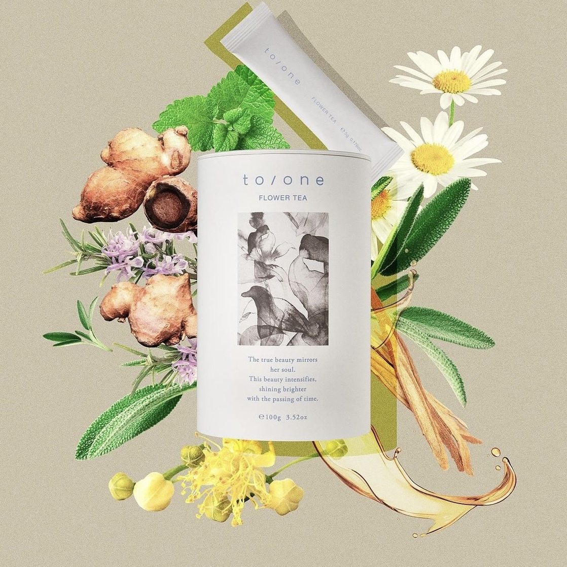 to/one Flower Tea Calming Ginger 寧神鎮靜 黑薑甘草花茶 5g x 20包