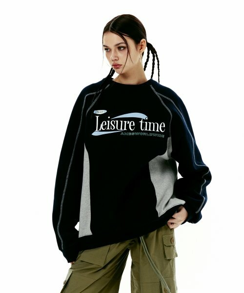 ★AMES-WORLDWIDE★LEISURE TIME LOGO SWEATSHIRT GREY★正規品 AMES WORLDWIDE) LEISURE TIME LOGO SWEATSHIRT | 4color