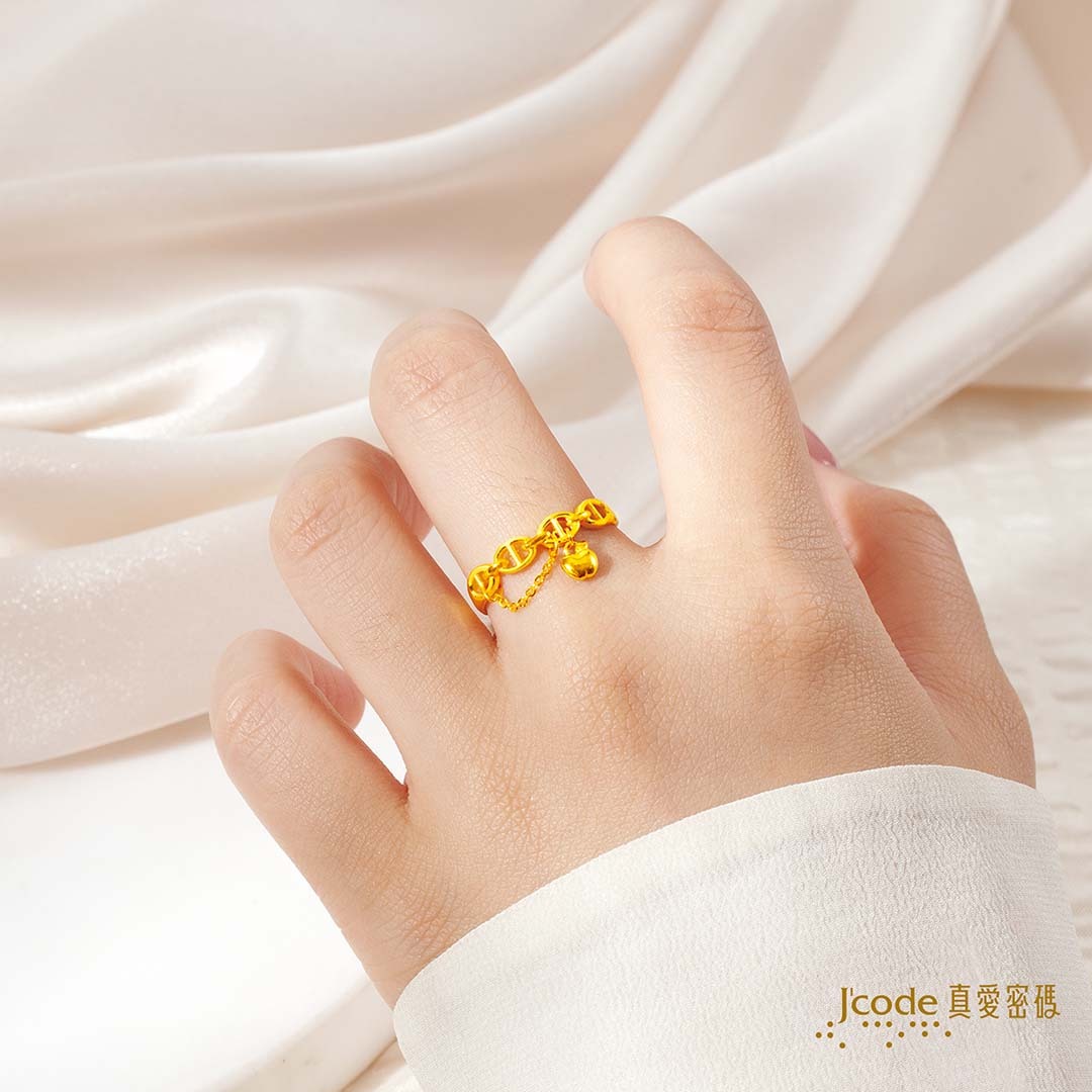 豬你蘋平安安 黃金戒指