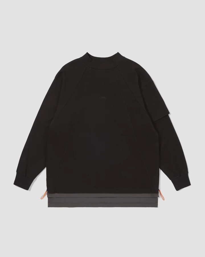 [現貨] LAKH FW23 Zipper Layer L/S Tee Black