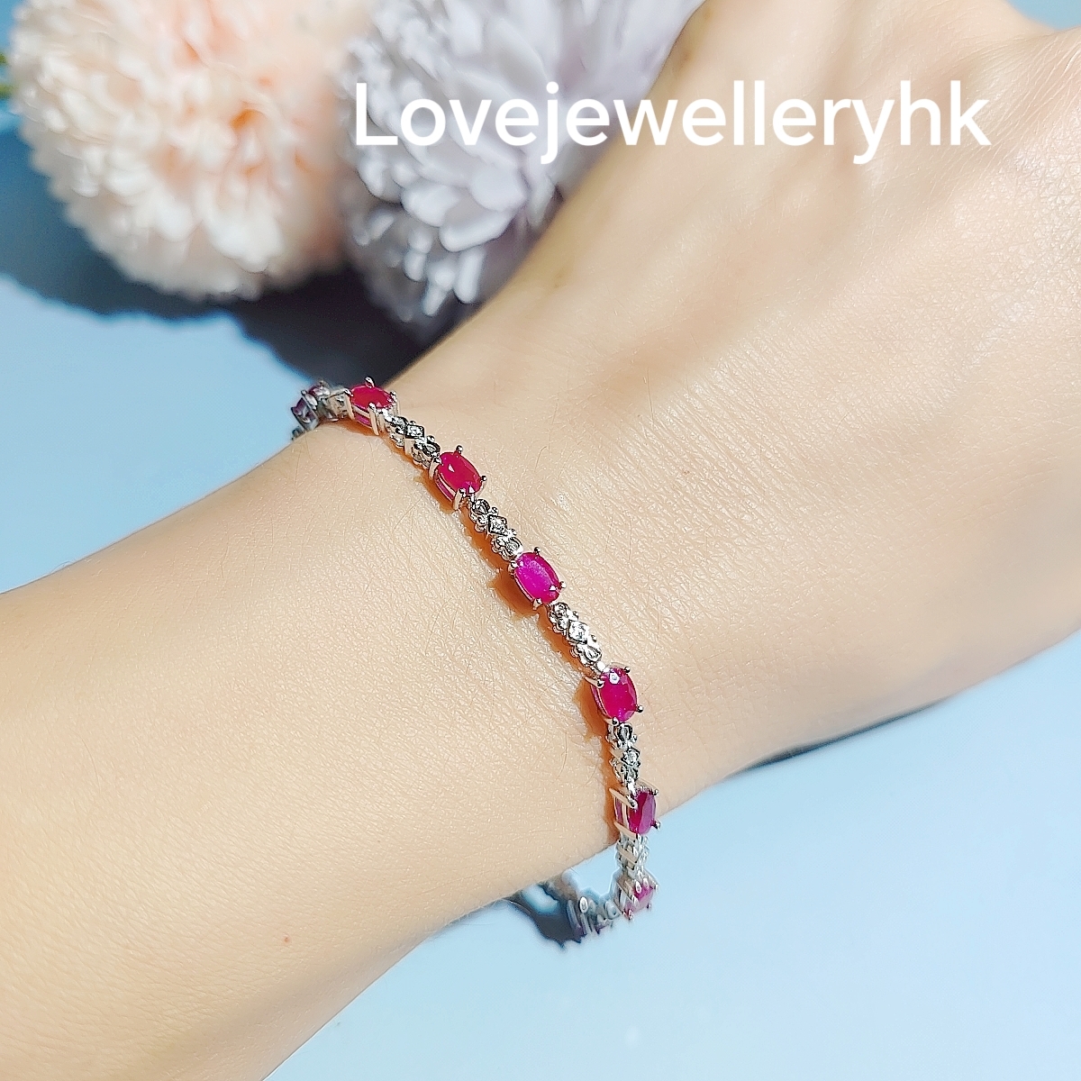 天然紅寶石手鍊    GB002