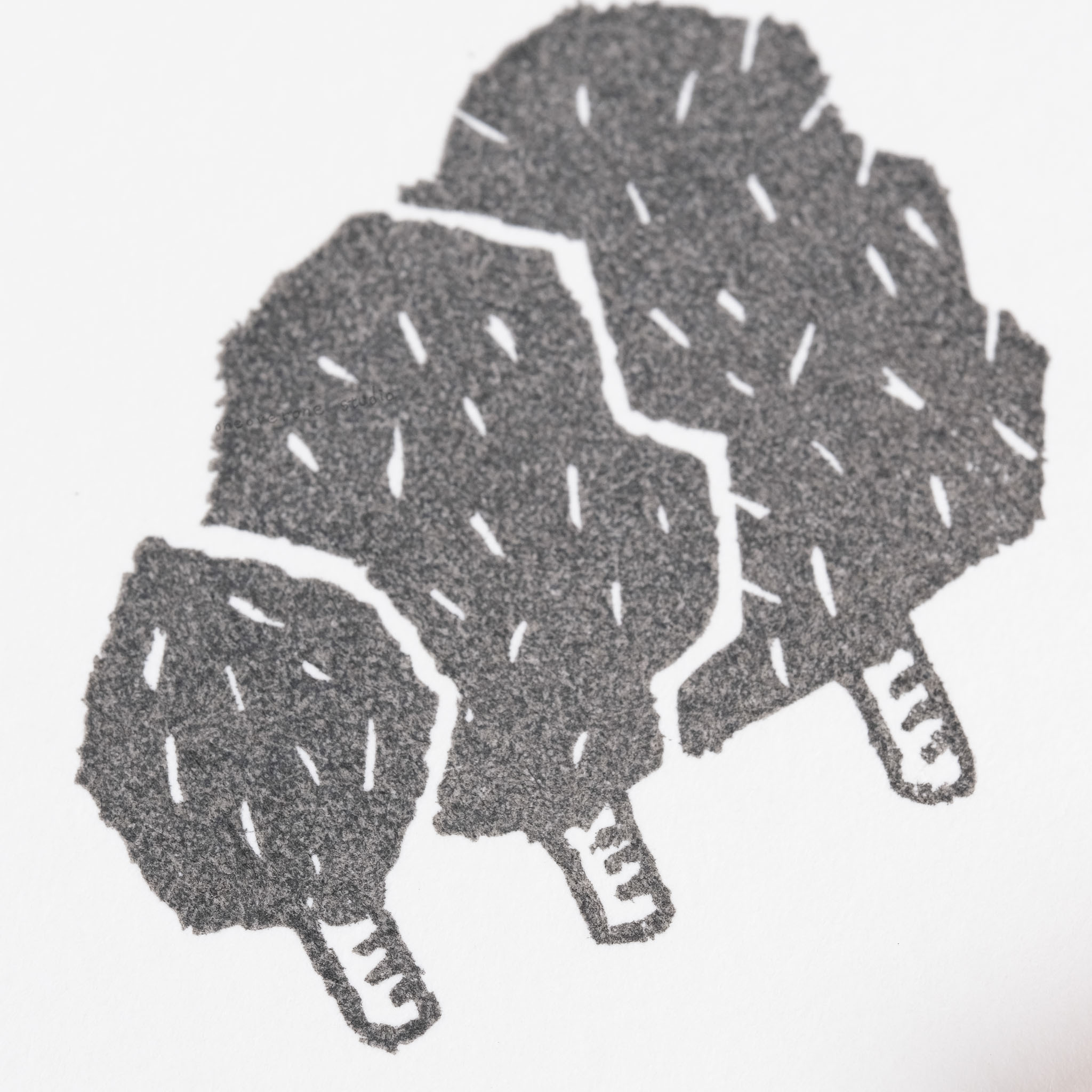 （售完絕版）不規則樹  膠版印章｜一分之一工作室 臺灣