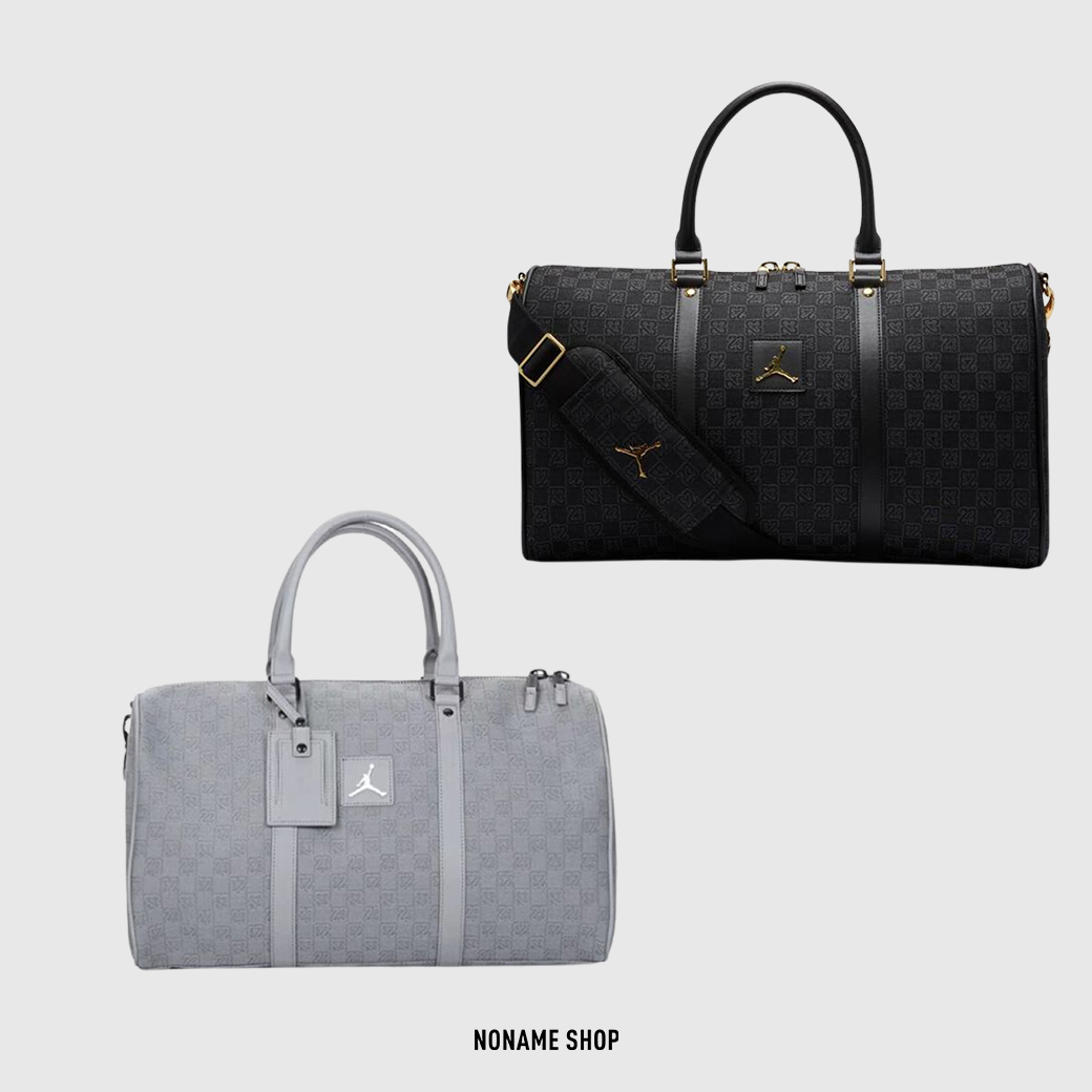 NIKE JORDAN MONOGRAM DUFFLE 復古 老花 滿版 旅行包 兩色
