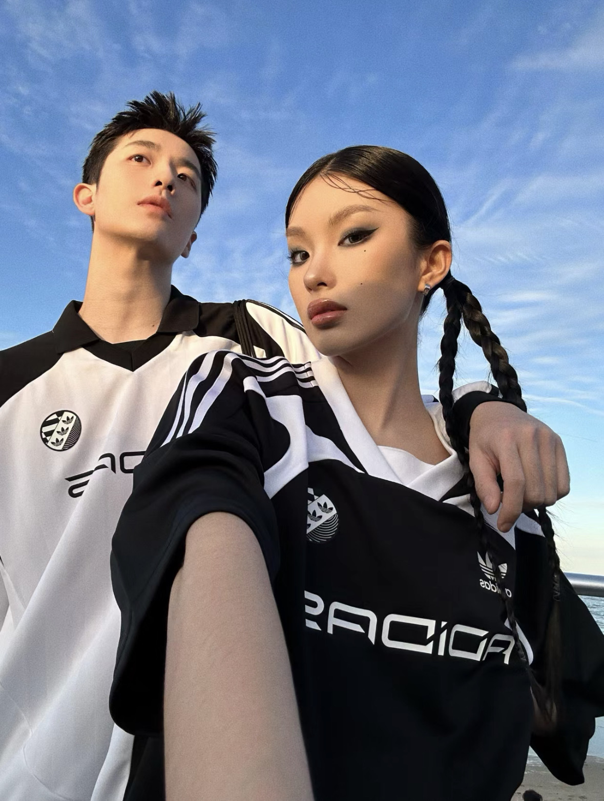 Adidas ⚽️復古美式球衣短袖黑