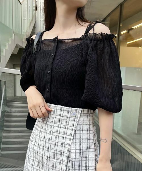 Nice Claup日本皺皺短款TOPS