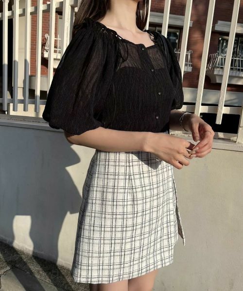 Nice Claup日本皺皺短款TOPS