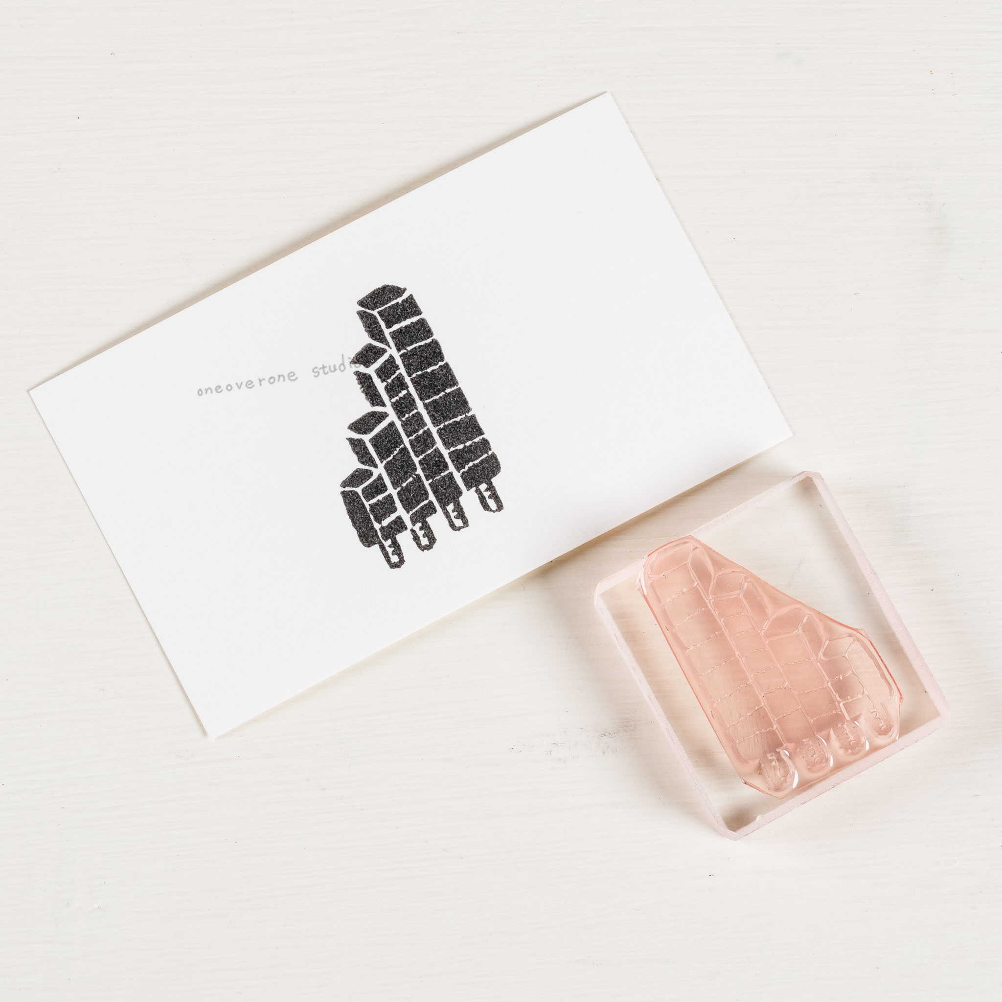 （售完絕版）立方體棒樹  膠版印章 ｜一分之一工作室 臺灣