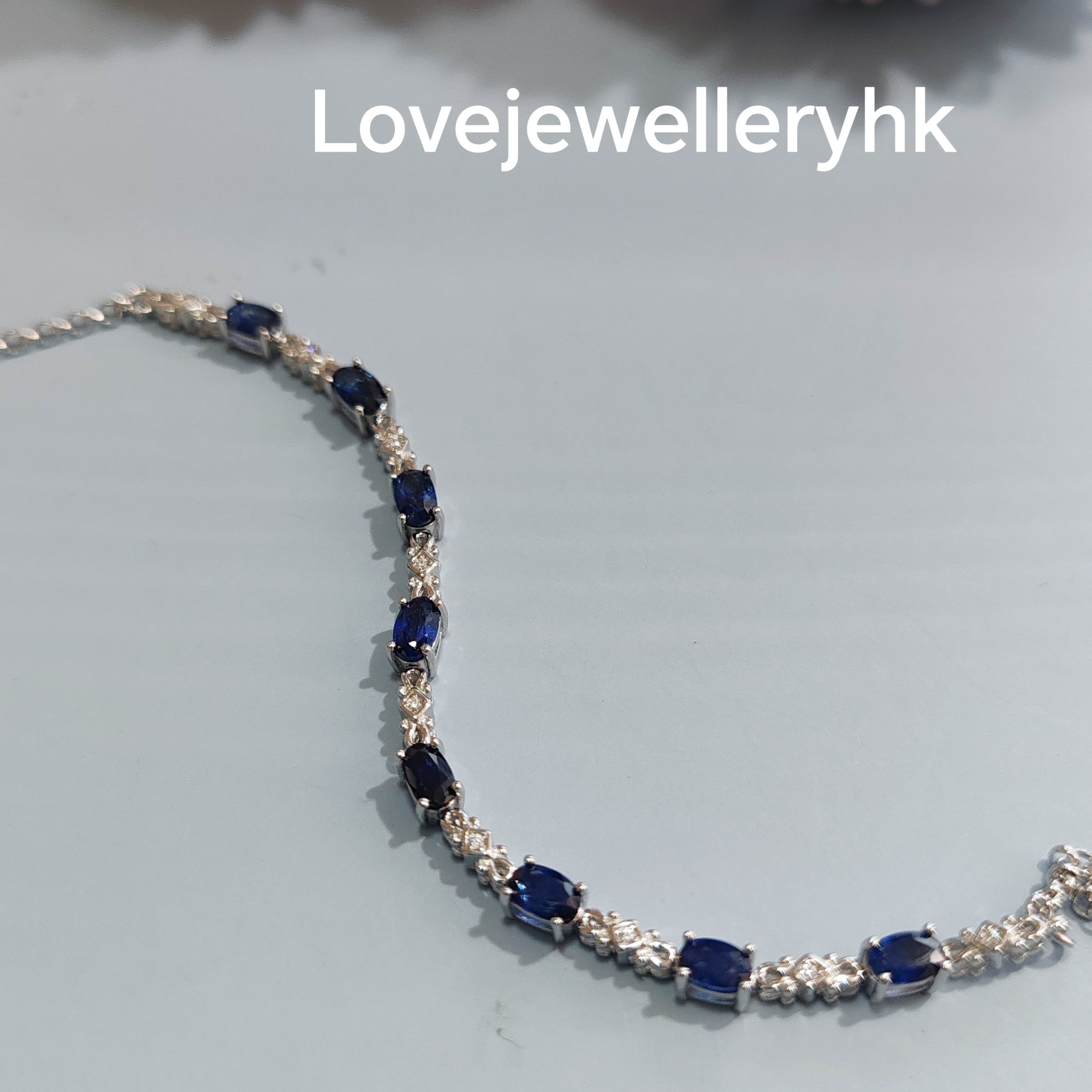 天然藍寶石手鍊    GB007