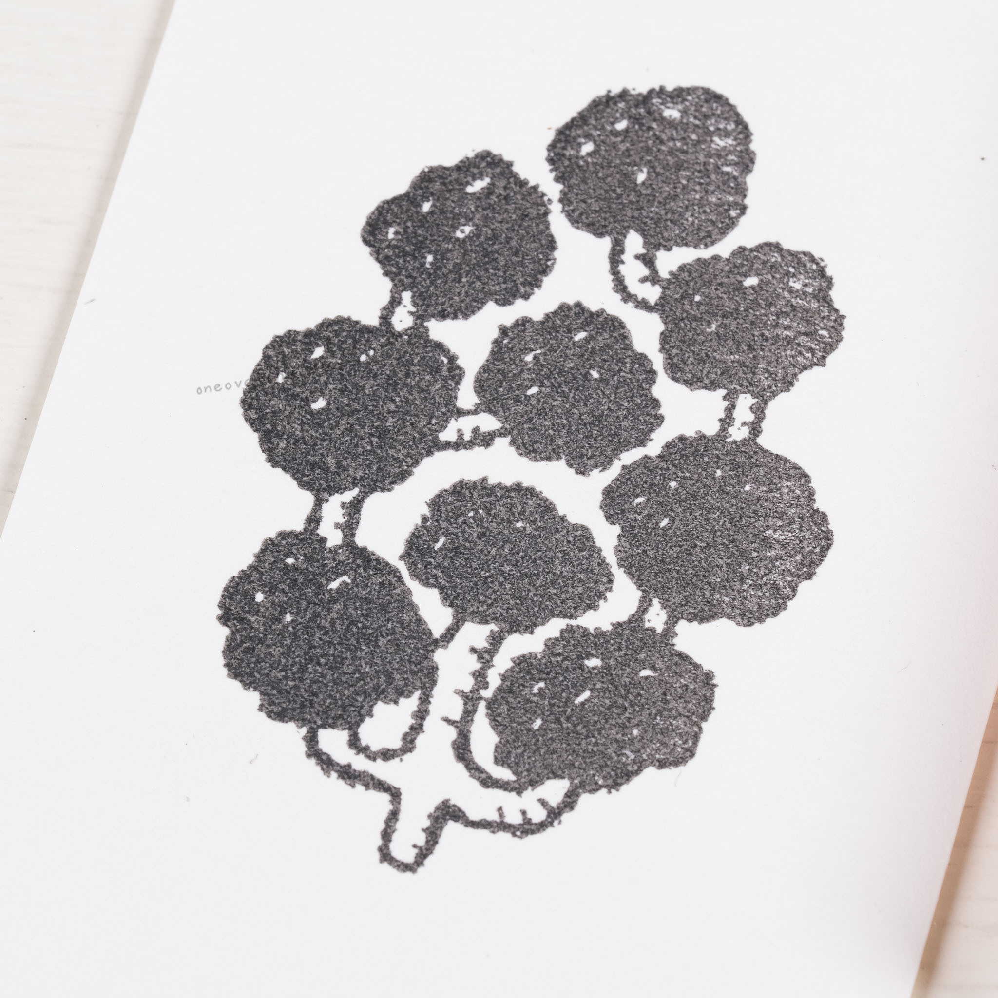 （售完絕版）九球樹  膠版印章｜一分之一工作室 臺灣