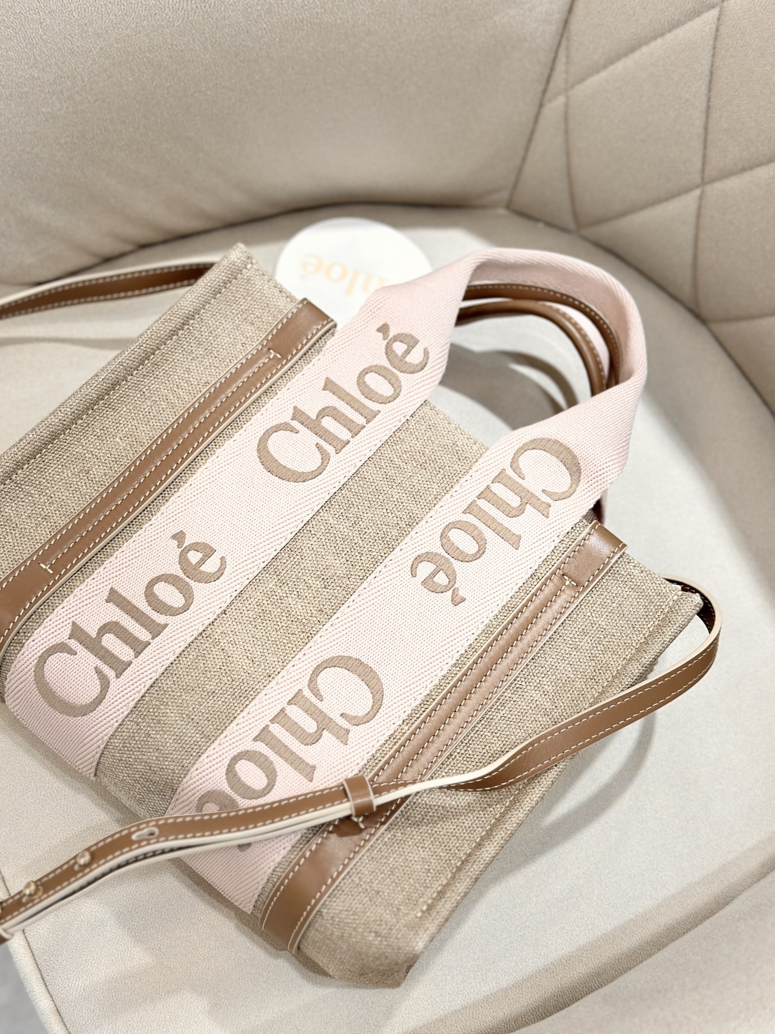 CHLOE Woody Small Tote With Strap