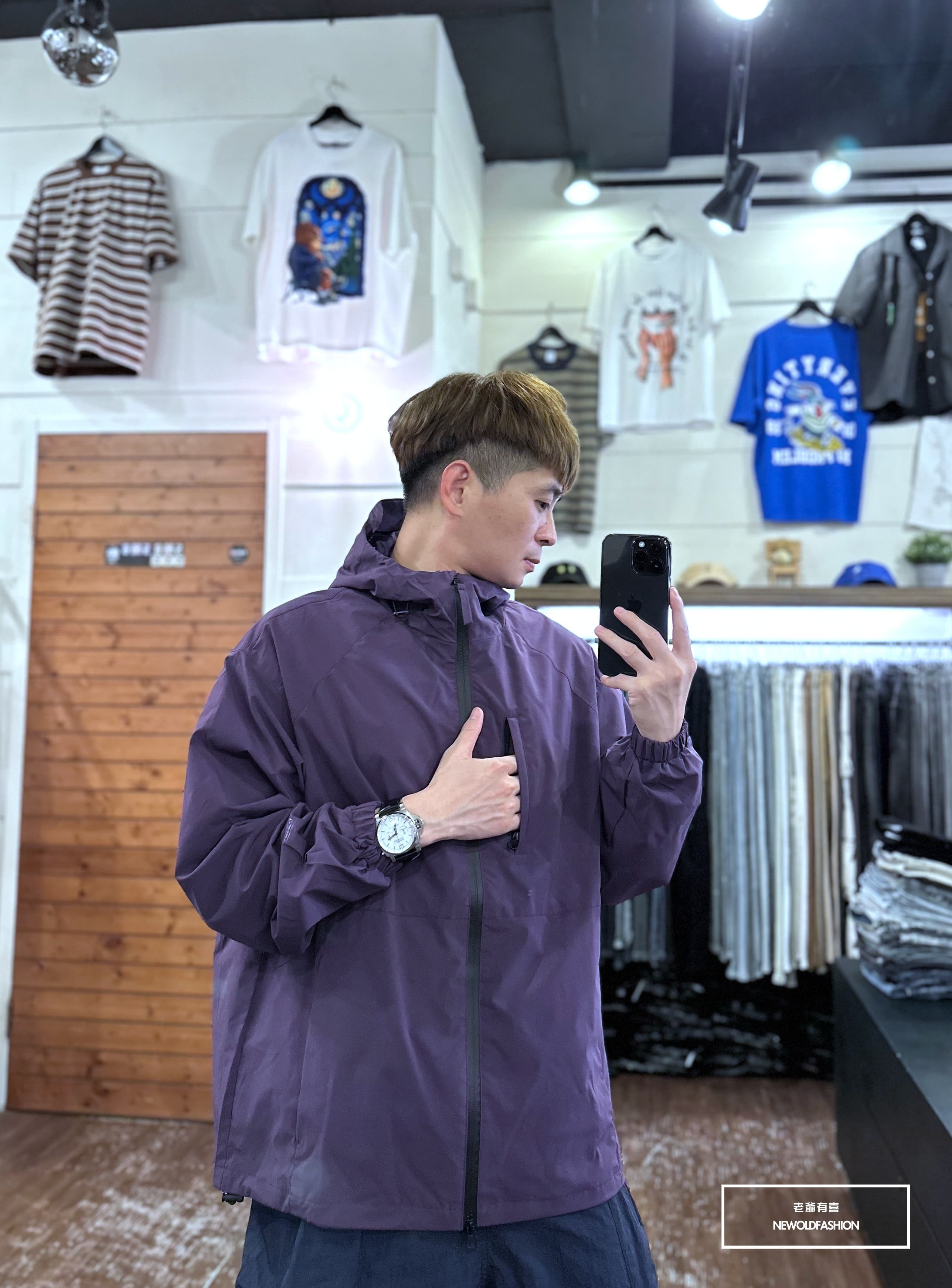 『新品上市』重磅Outdoor單色口袋機能外套-紫(NOF23095268)