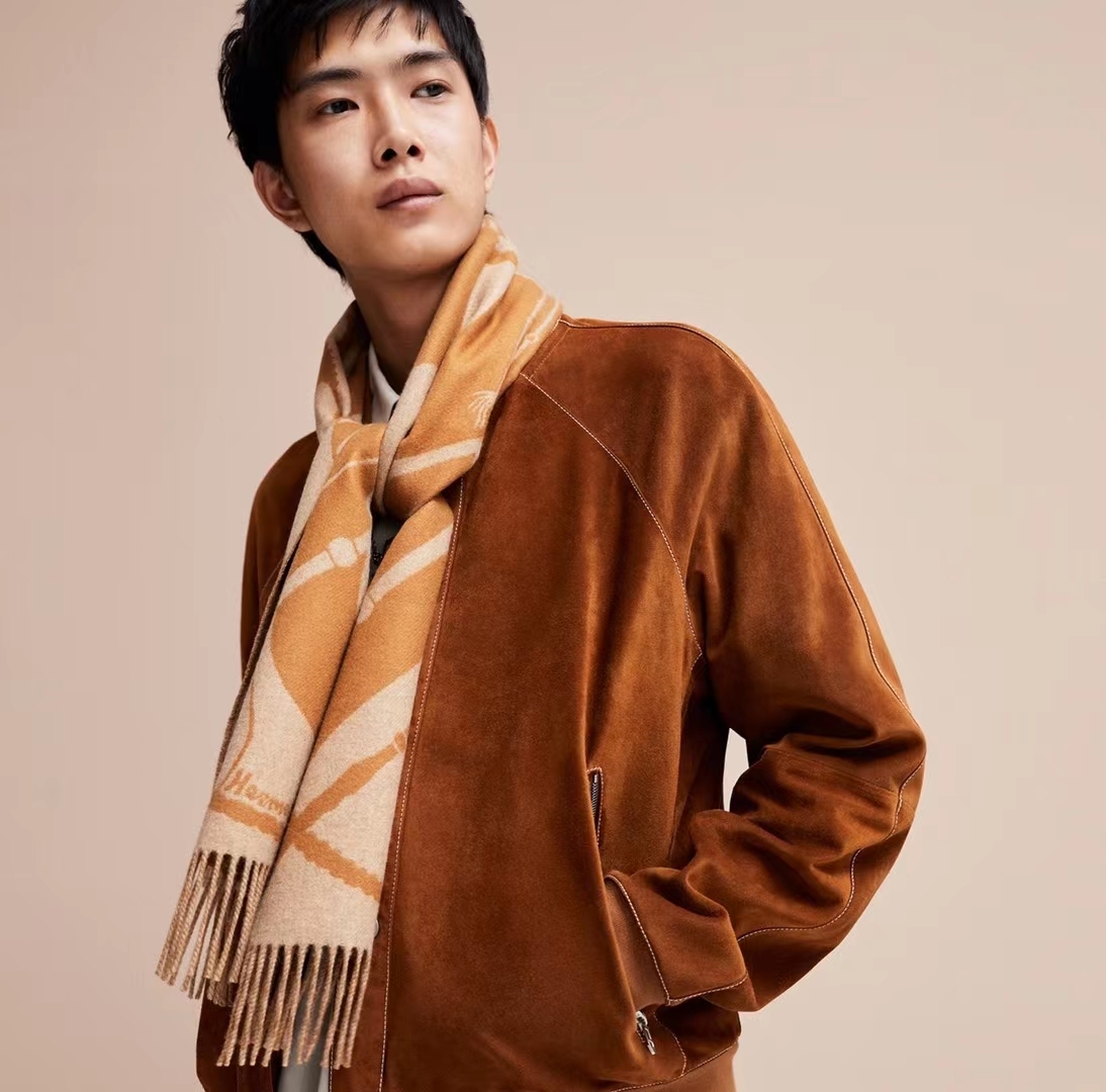 Hermes Clic-Clac muffler BEIGE 杏色 圍巾 頸巾