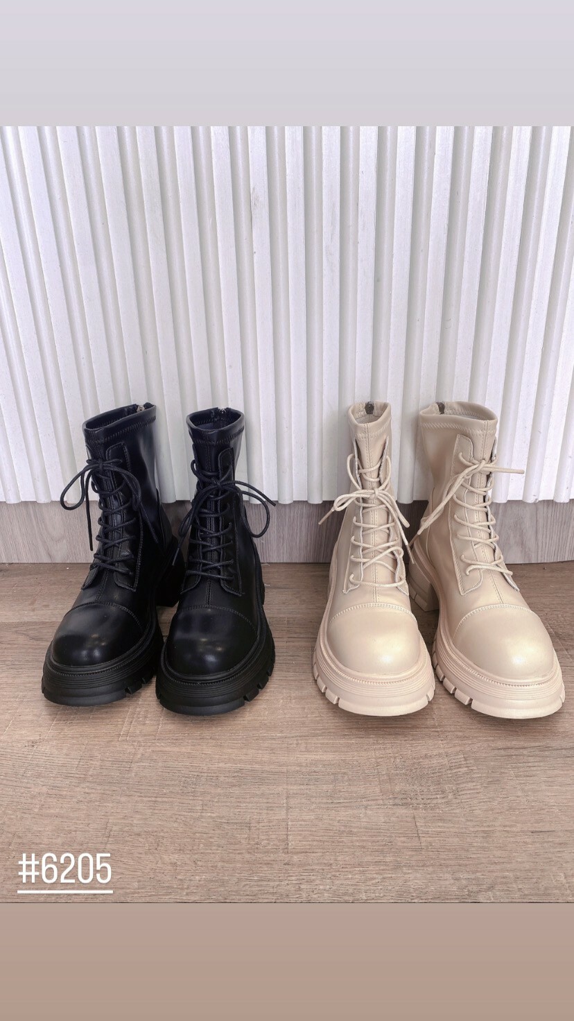 綁結後拉鍊短靴