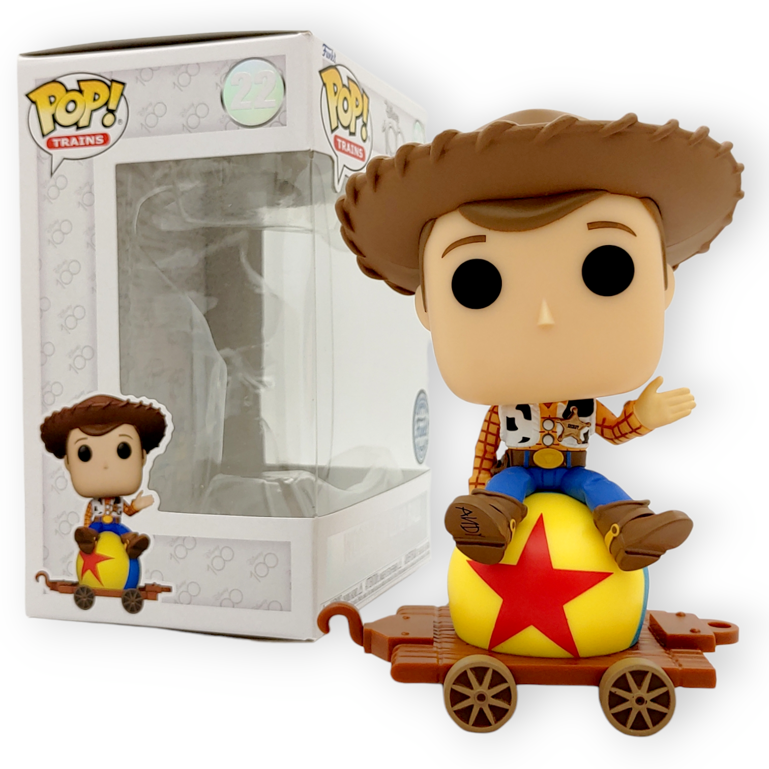 FUNKO POP<迪士尼100週年>胡迪_彼思彩球車卡-No.22