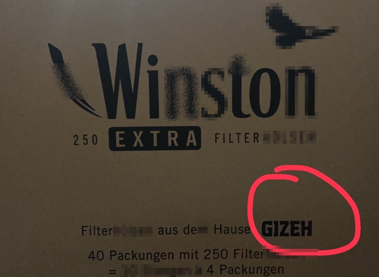 【Gizeh】WIN*TON、雲X頓 德國原裝進口 SPECIAL TIPS 250裝 空心濾嘴 8mm x 25mm