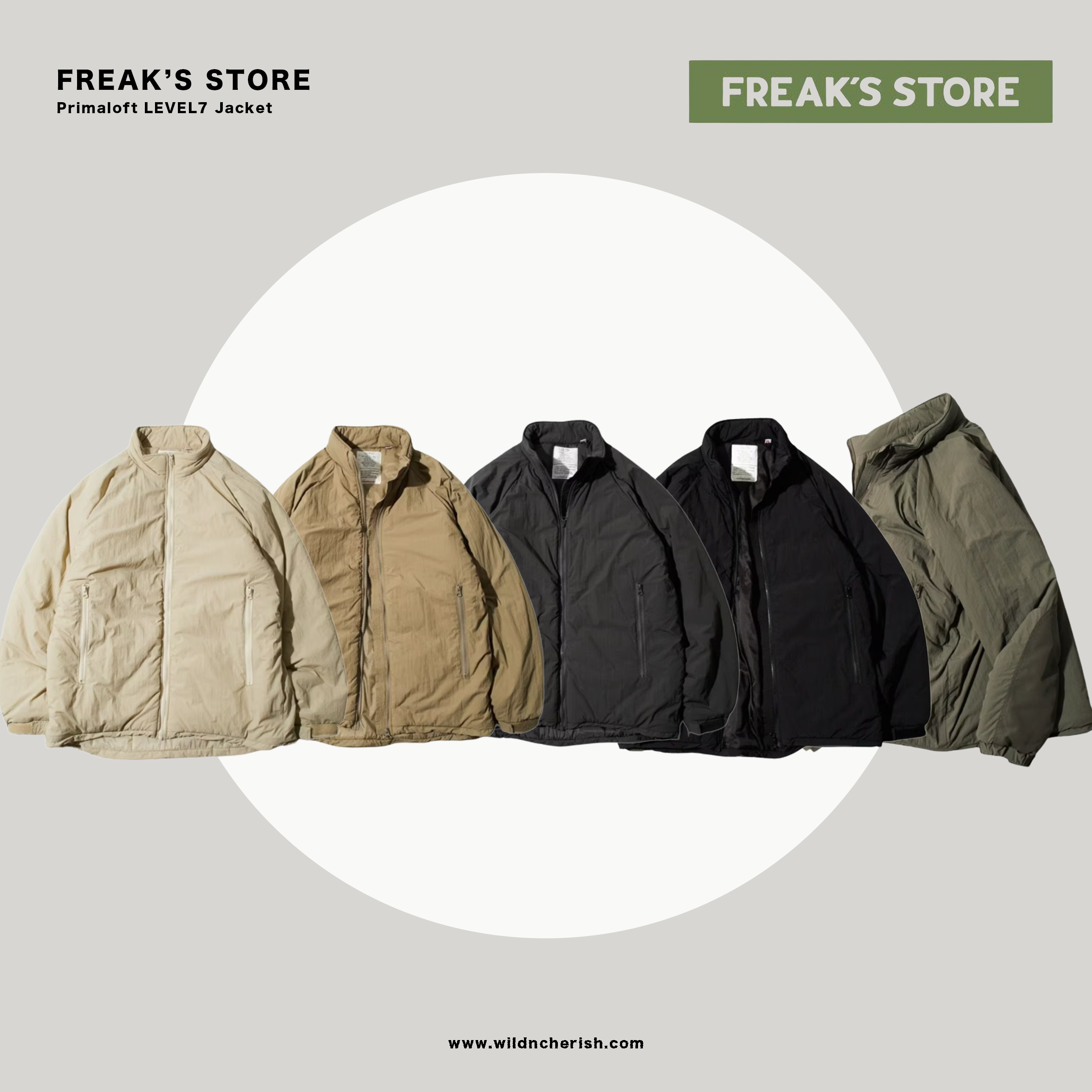 預訂| Freak's Store Primaloft LEVEL7 Jacket 合成羽毛保暖棉防潑水