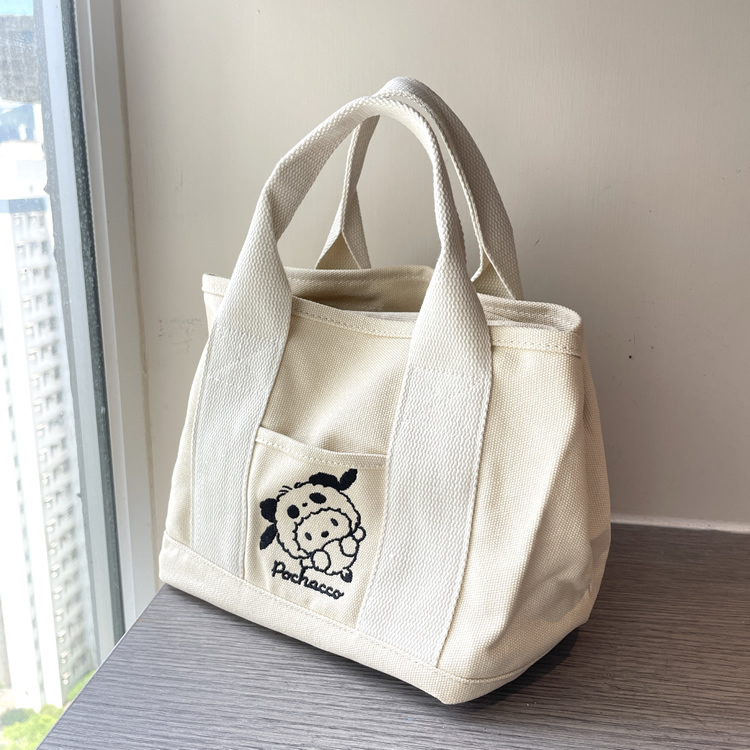 23043-PC Sanrio 單色 PC狗迷你分隔手提袋 #YD23-PC116 白色