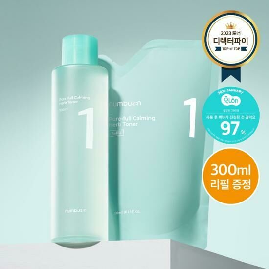 《Olive Young連線》numbuzin No. 1 Pure-full Clean Toner 300ml +300ml refill