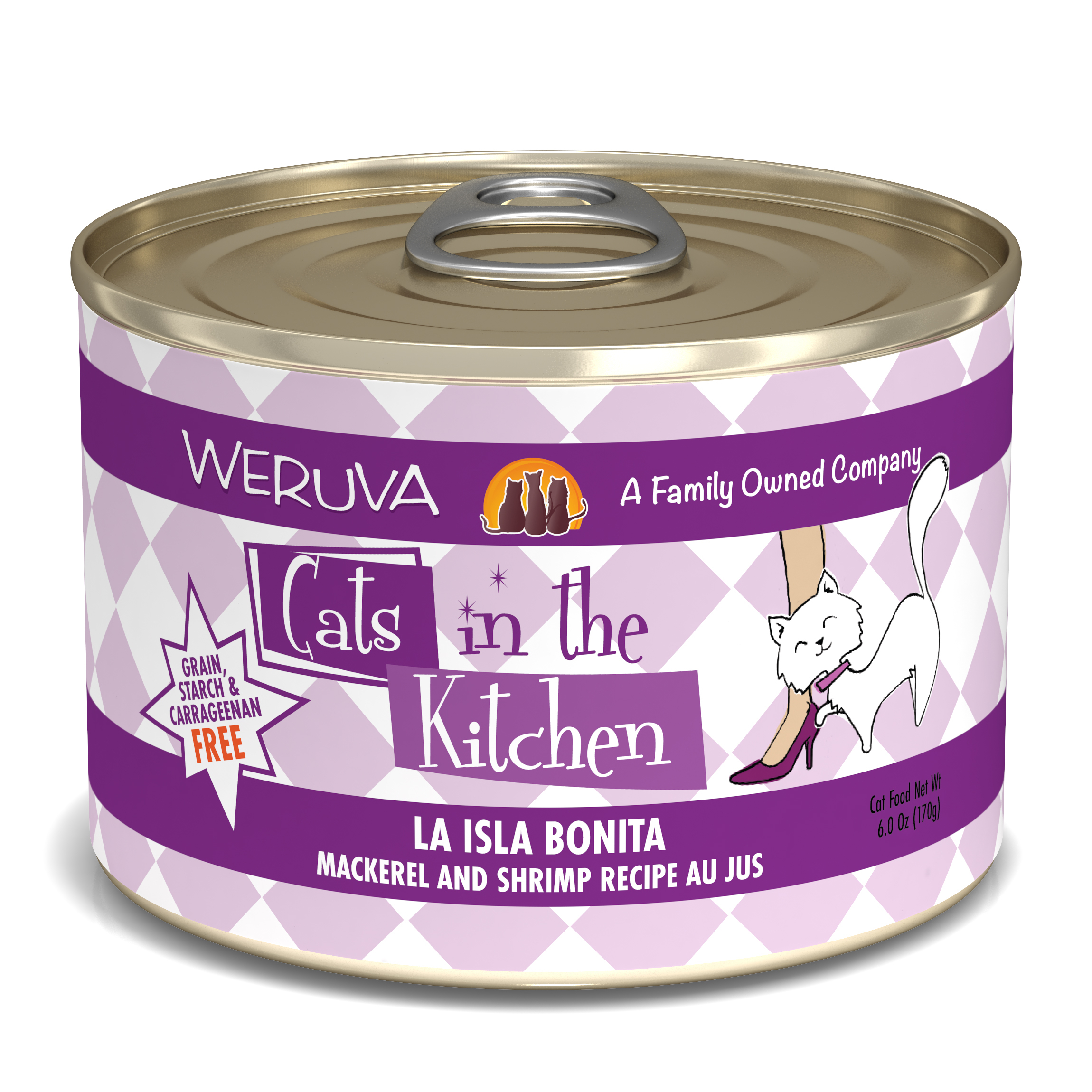 Weruva Cats in the Kitchen – 鯖魚+蝦 (紫) La Isla Bonita 170g