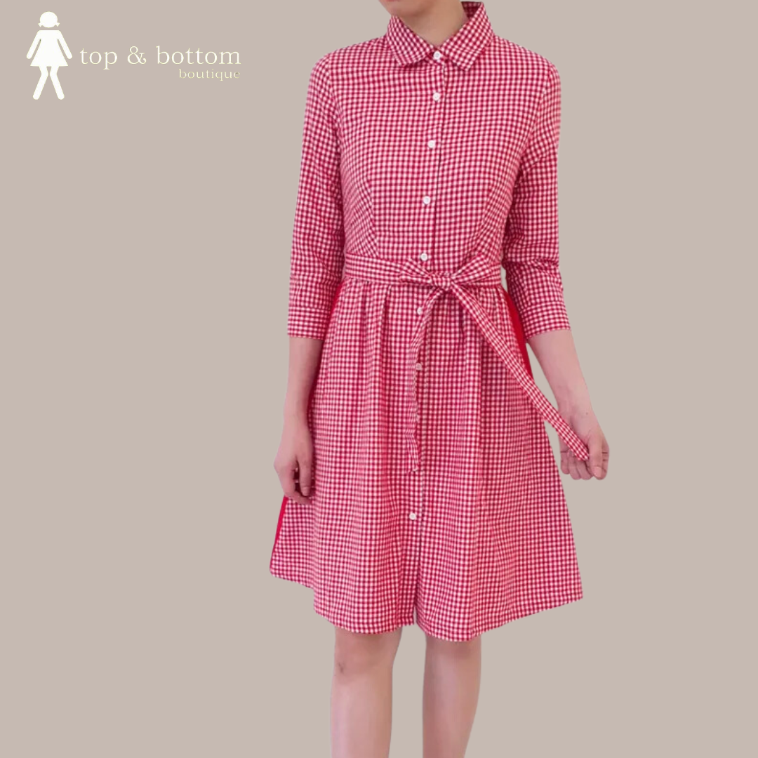 CHECKED SHIRT DRESS