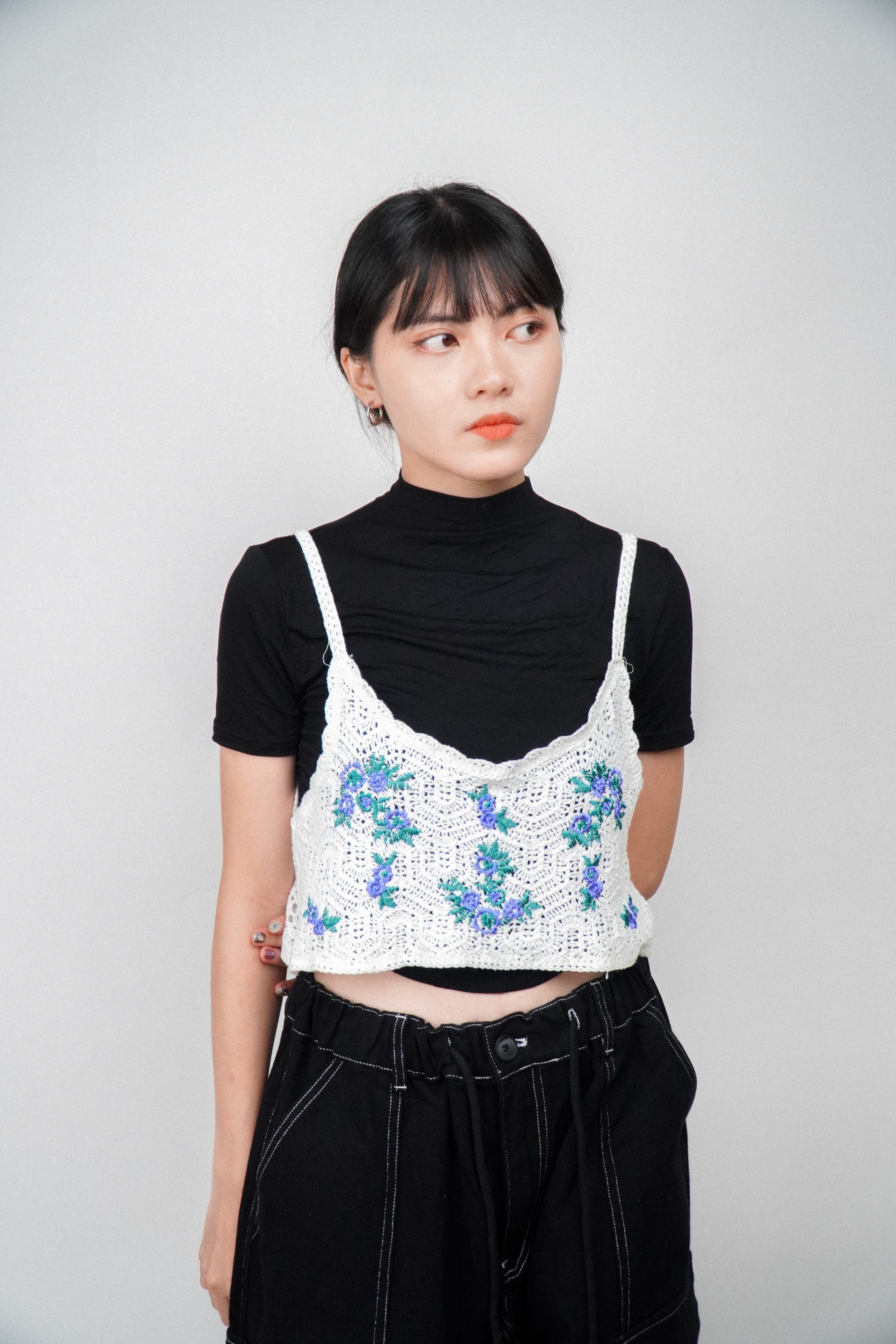 『Always_Good』復古 刺繡 雕花 針織背心