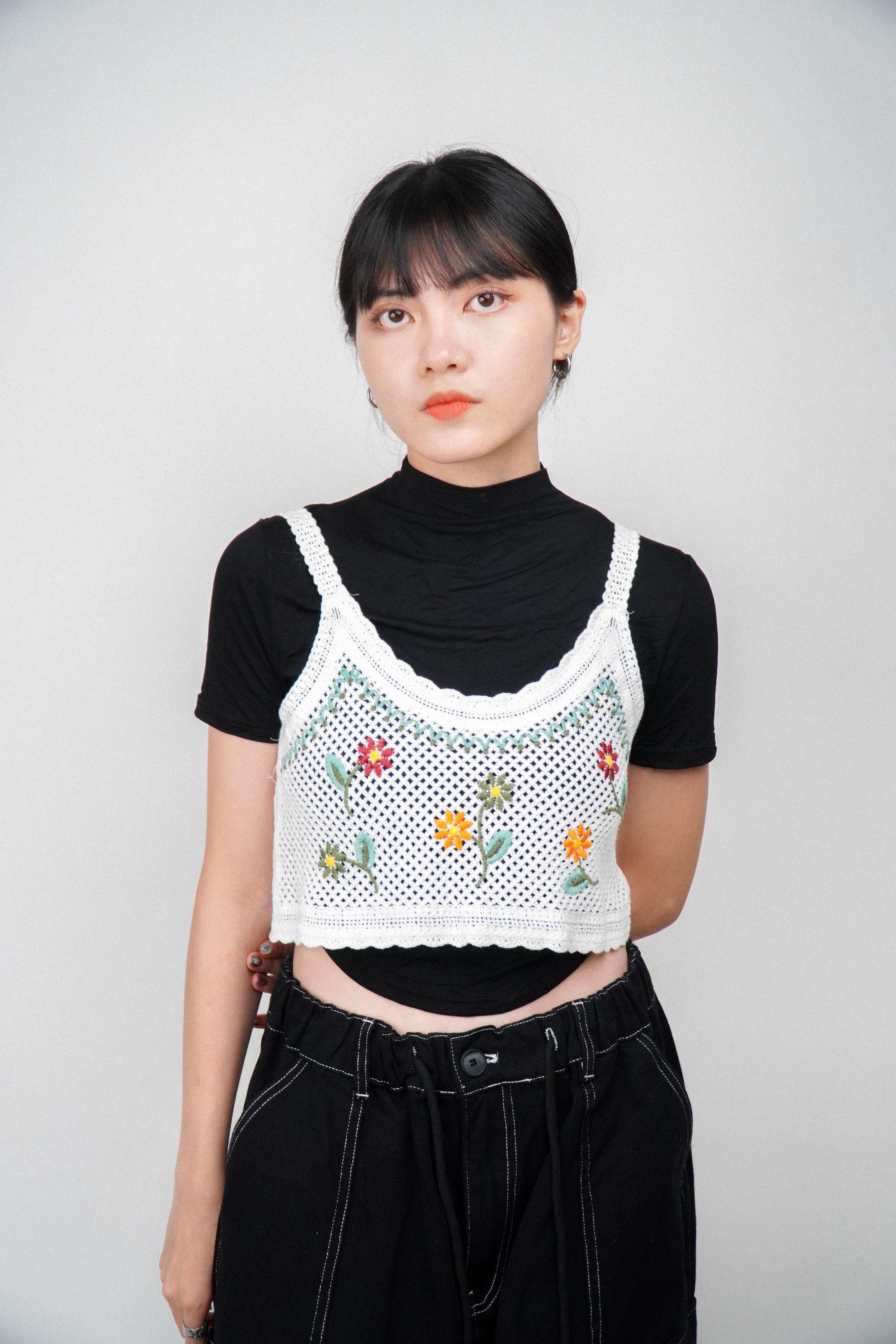 『Always_Good』復古 雕花 刺繡 針織背心