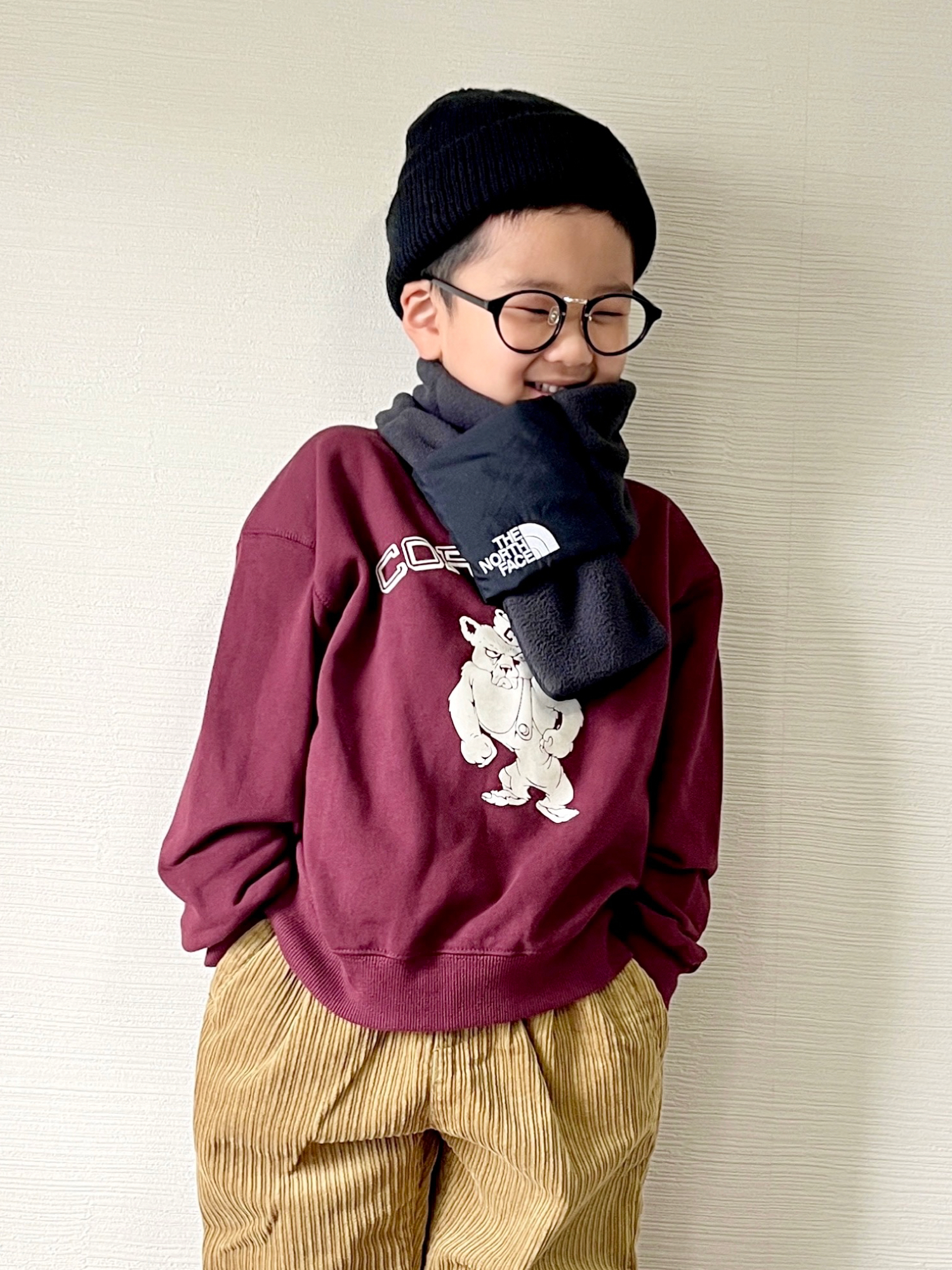 日本 TNF Kids Camp-bell 兒童抓絨圍巾