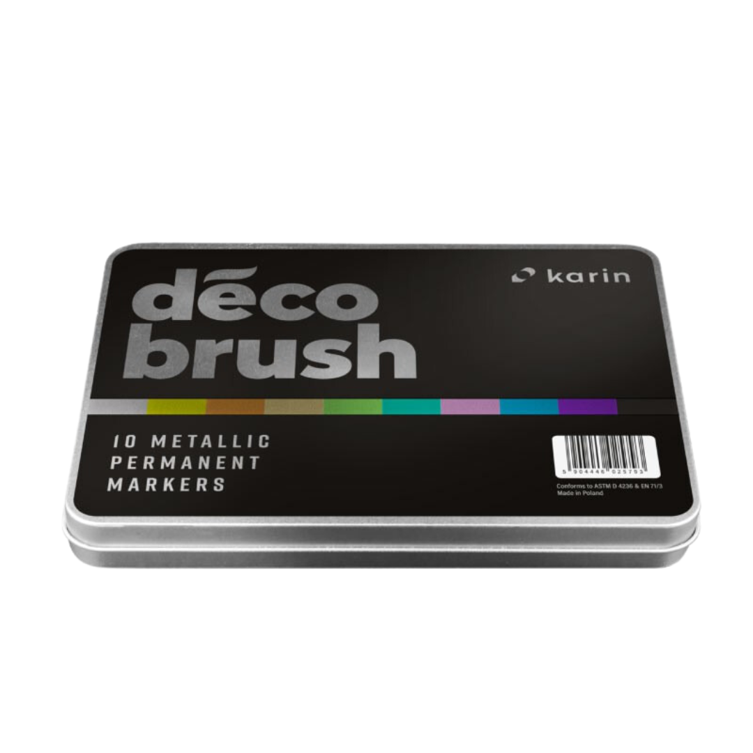 Karin 金屬色液態墨水筆 (10支鐵盒裝)