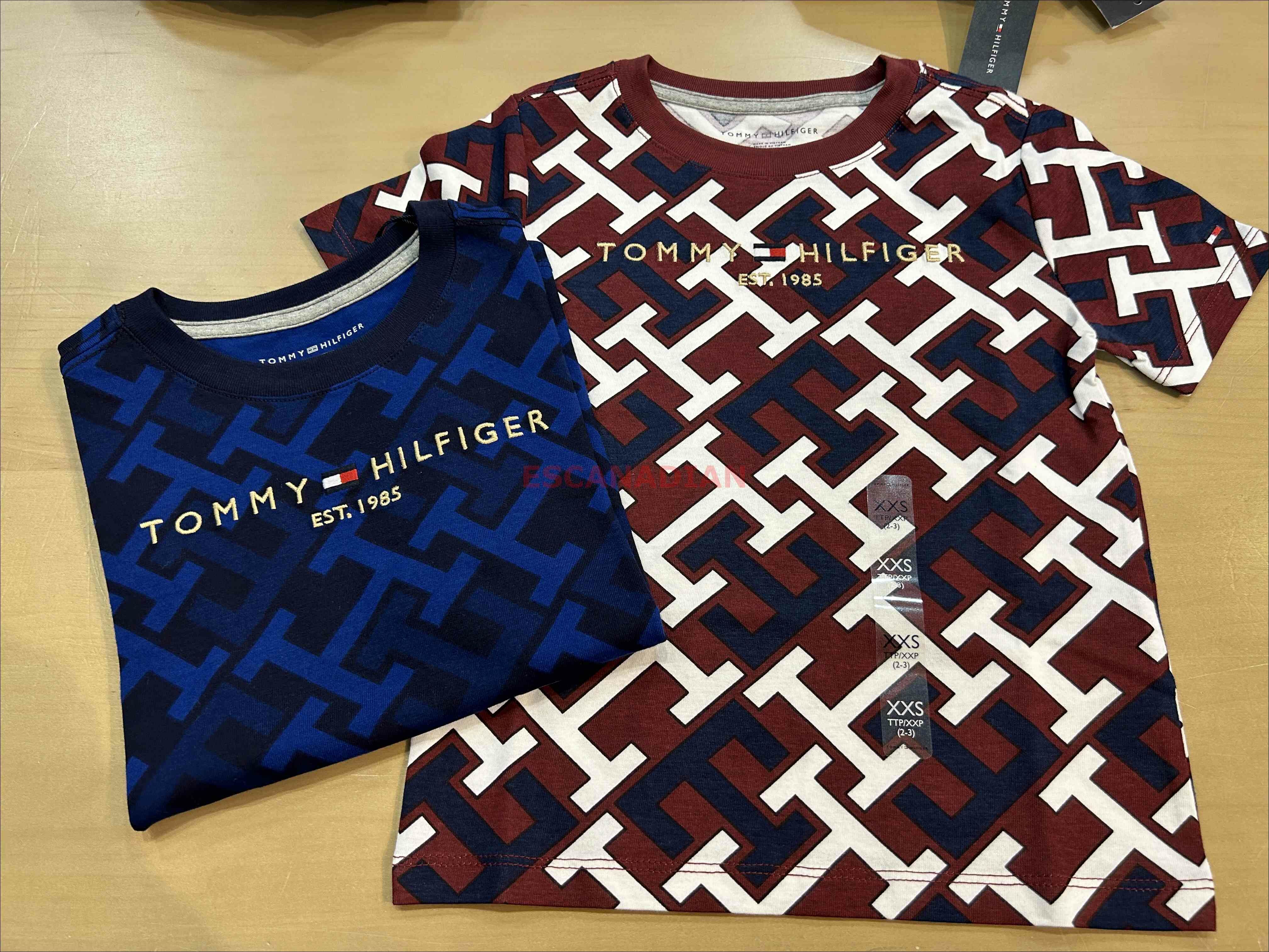 TOMMY 男大童 TH系列 電繡字樣 滿版 短TEE (2色)