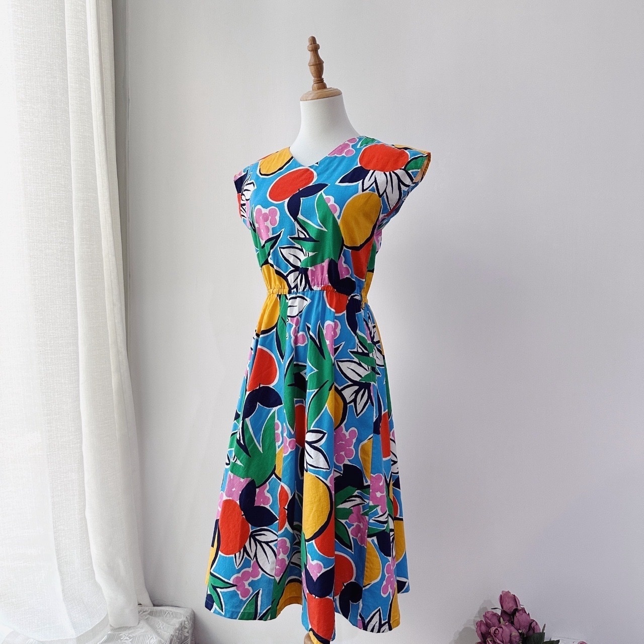 日本製可愛風繽紛水果連身裙