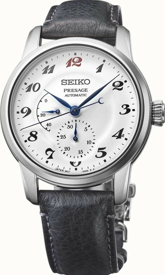 萬年鐘錶 - SEIKO Presage    110週年限量限量琺瑯面盤機械皮革款男錶  SPB401J1 /  6R27-00X0S  錶徑40.2MM