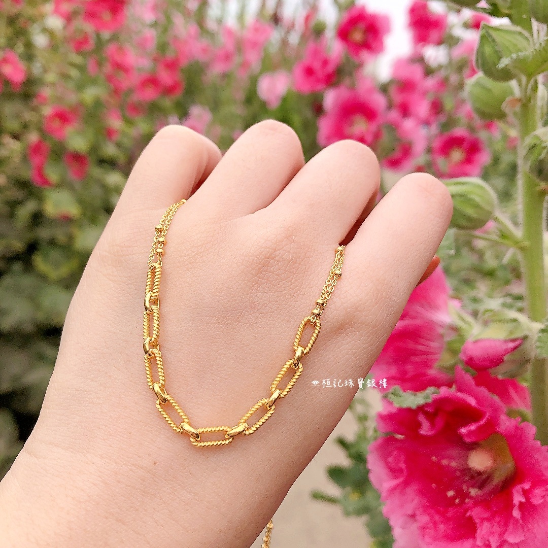 簡約風格 黃金項鍊