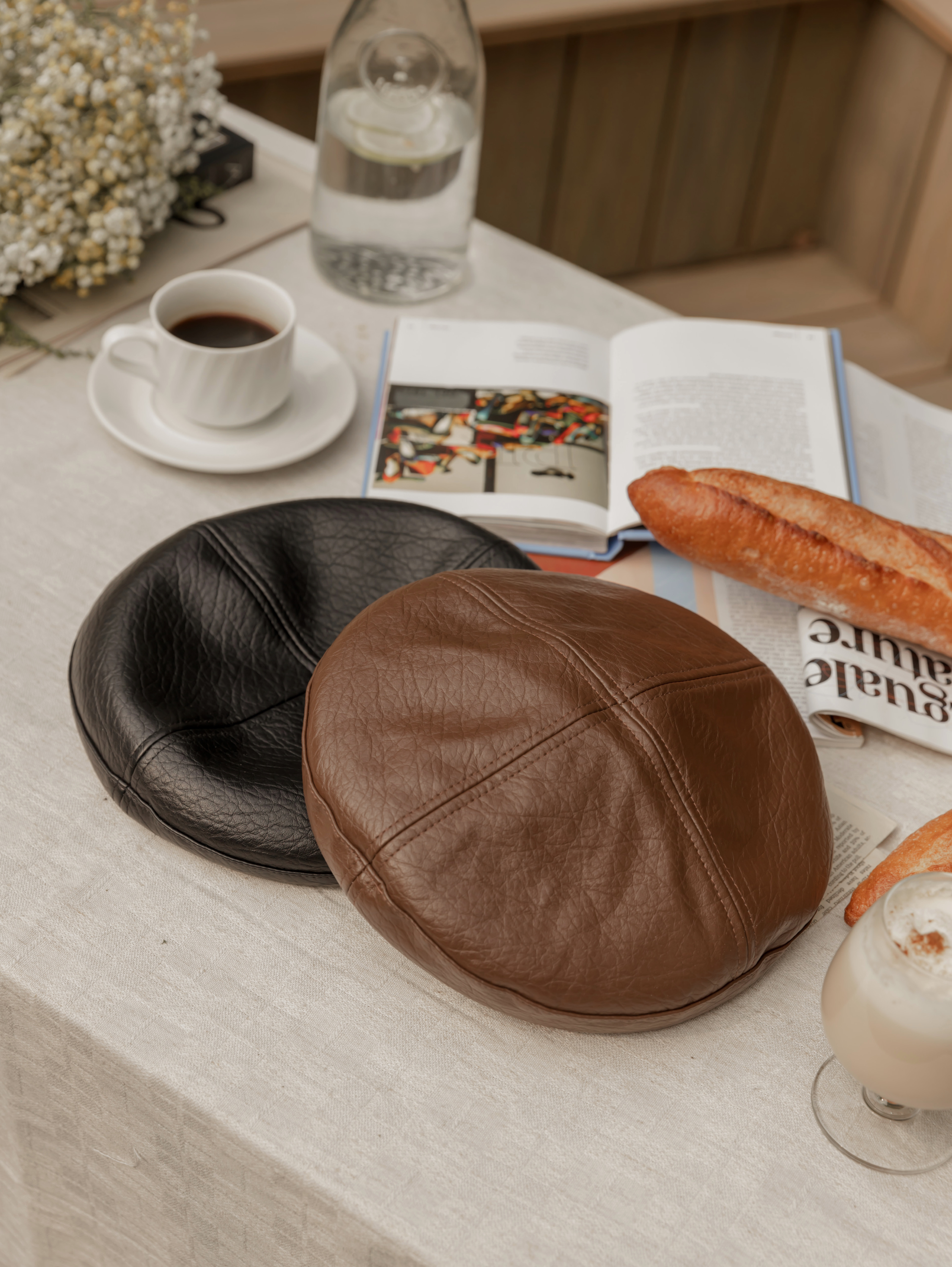 荔枝皮紋小臉貝雷帽（2色）