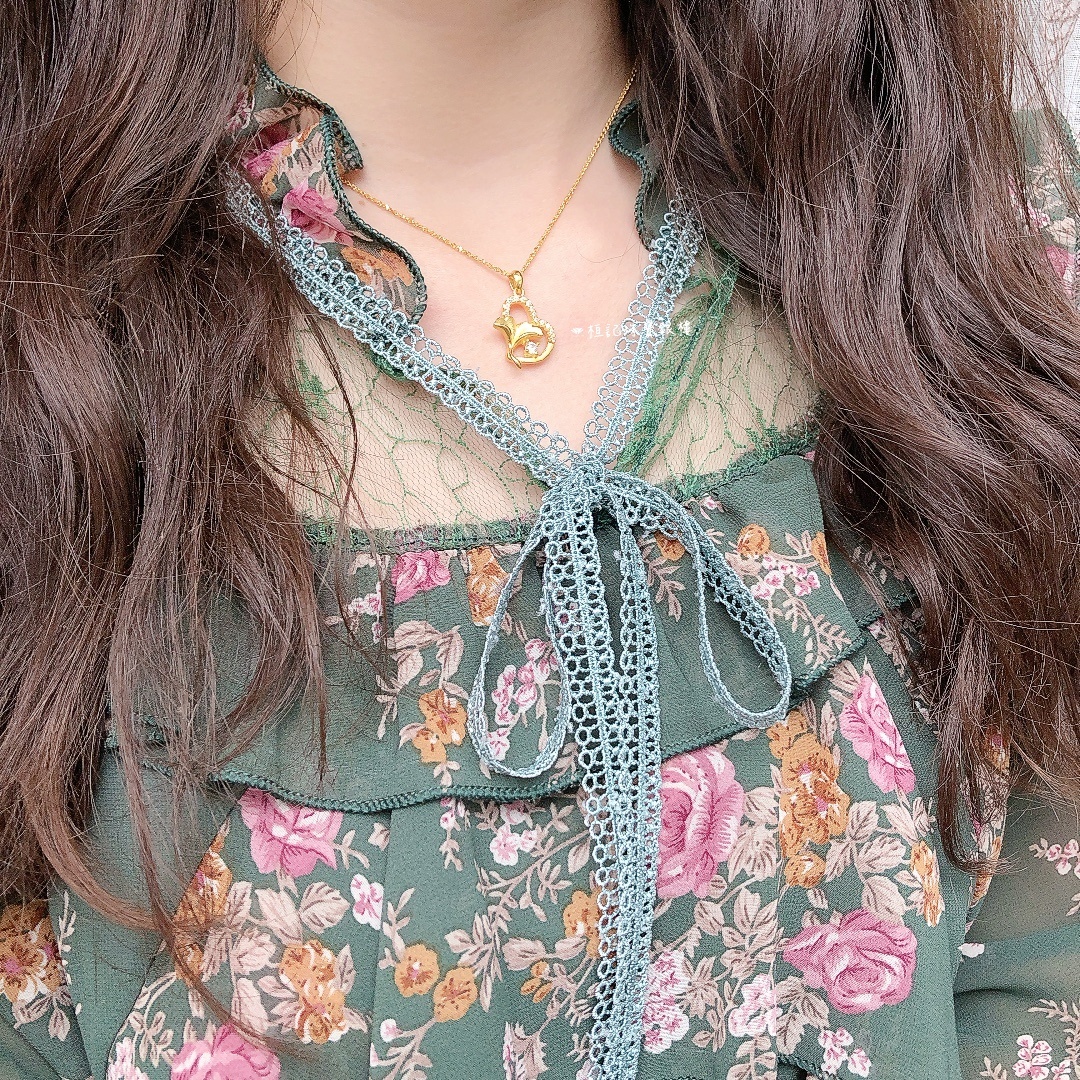 銀接杏福/優雅銀杏 黃金墜子