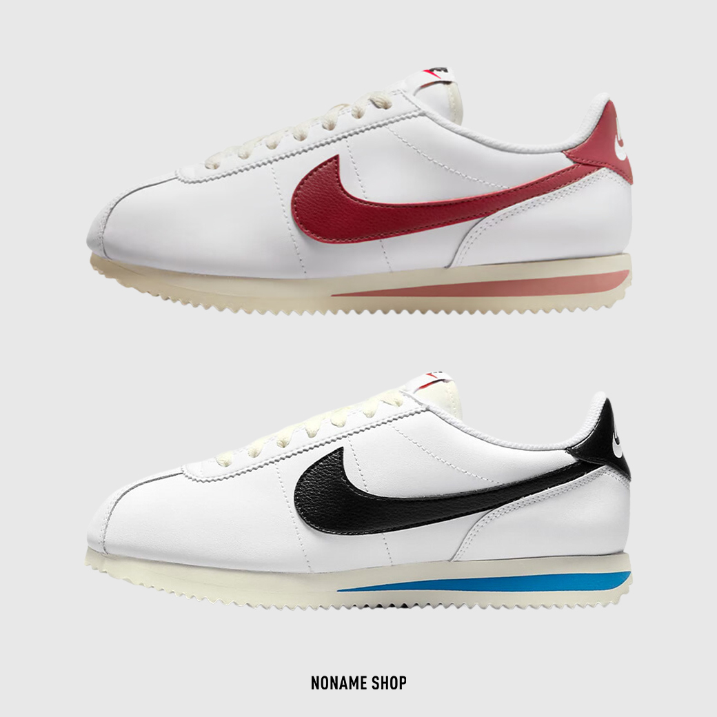 NIKE CORTEZ "WHITE/RED STARDUST" "WHITE BLACK " 經典 阿甘 白紅粉 白黑藍 兩色 (女款)