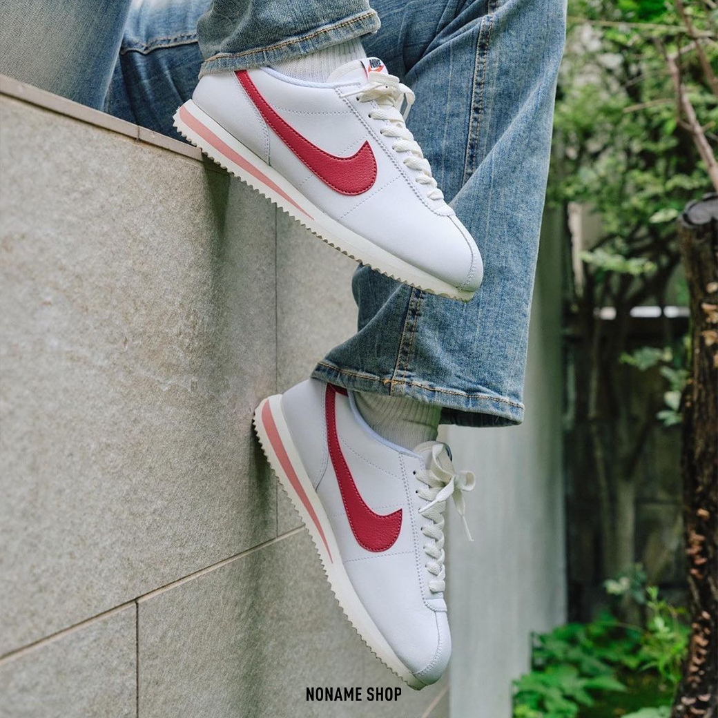 NIKE CORTEZ "WHITE/RED STARDUST" "WHITE BLACK " 經典 阿甘 白紅粉 白黑藍 兩色 (女款)