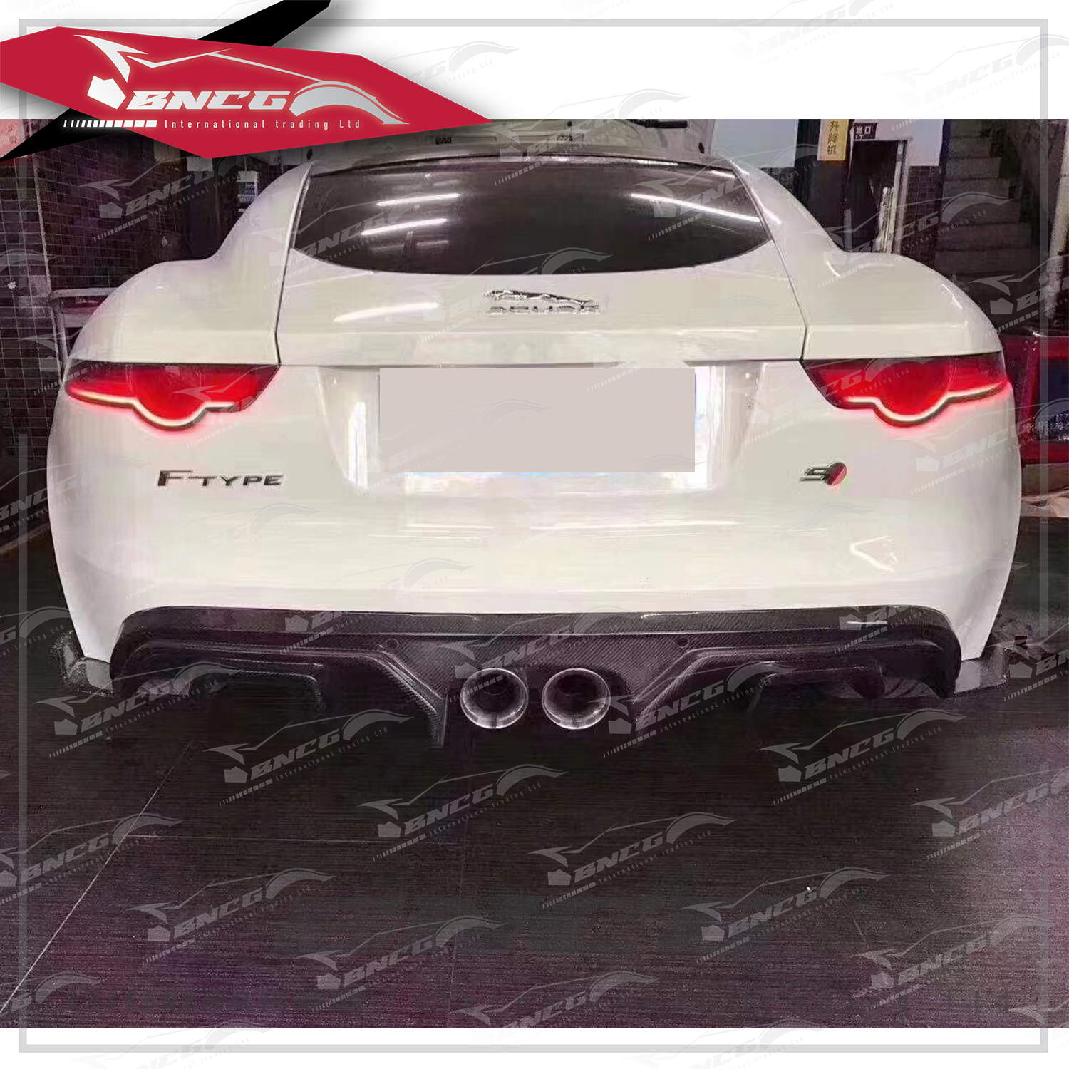 捷豹 Jaguar F-TYPE 改裝 卡夢 碳纖維 空力套件 中置排氣款 後下巴 後導流